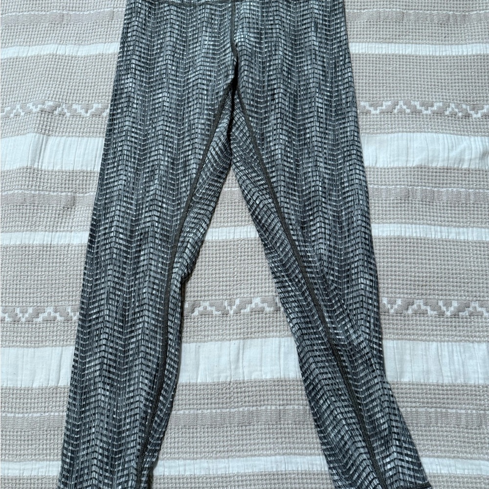 Green and white Patterned Pants